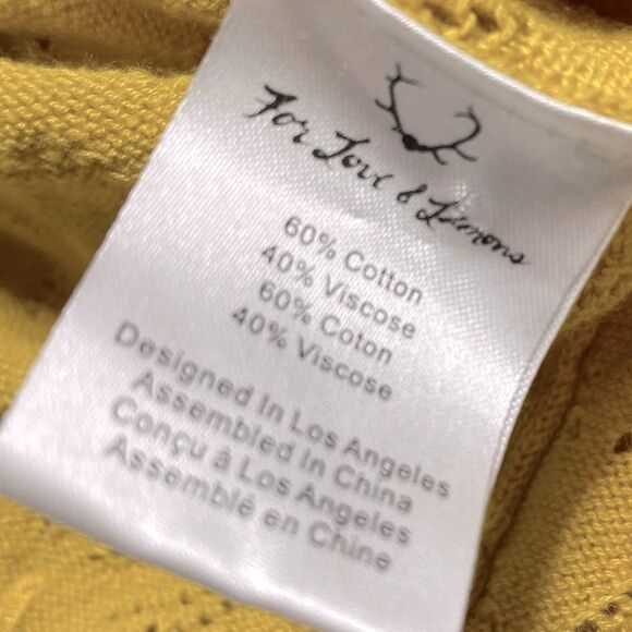 FOR LOVE AND LEMONS Knitz Halter Top Yellow Size Small - Picture 7 of 9